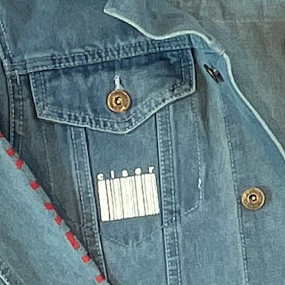 Brooklyn Cloth Graphic Print Streetwear Jean Jacket, Size: S - Picture 6 of 9